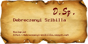 Debreczenyi Szibilla névjegykártya